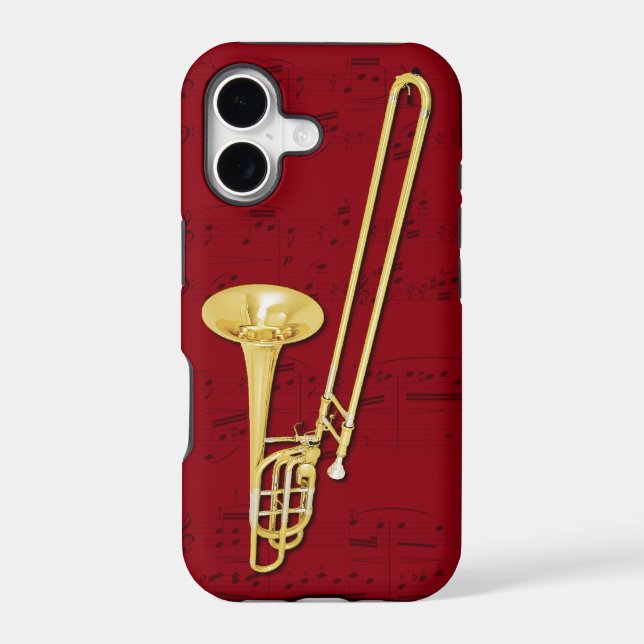 Trombone (bass) phone case. Pick colour (Back)