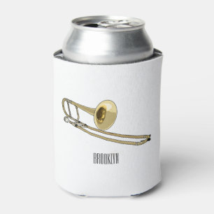 Trombone cartoon illustration can cooler