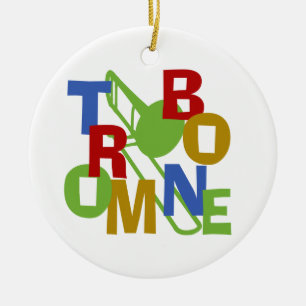 TROMBONE CERAMIC TREE DECORATION