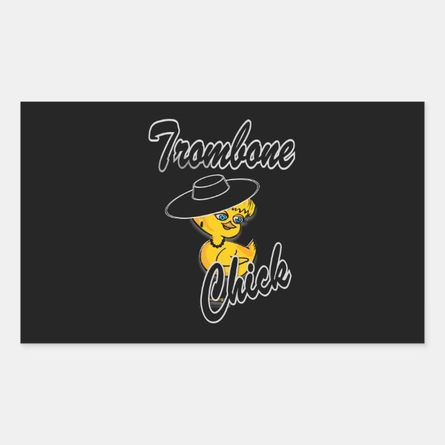Trombone Chick #4 Rectangular Sticker (Front)