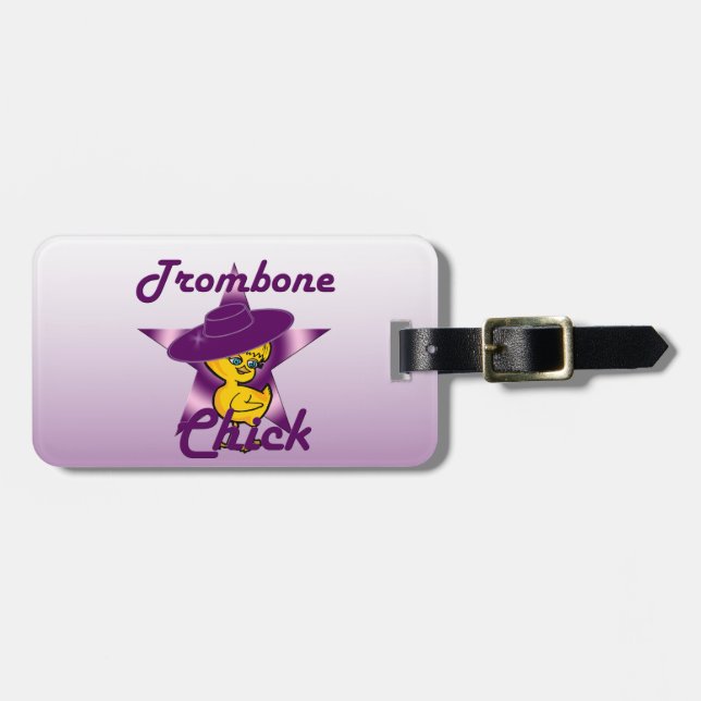 Trombone Chick #9 Luggage Tag (Front Horizontal)