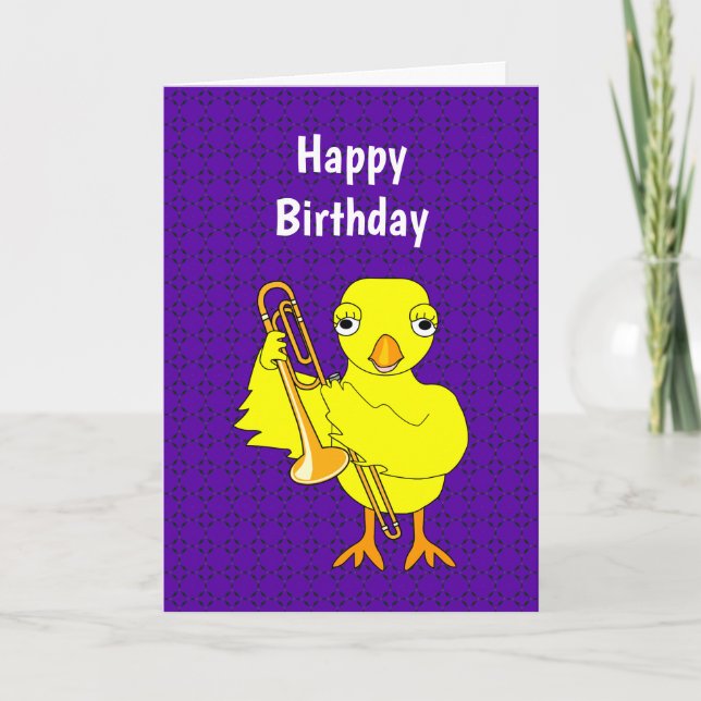 Trombone Chick Card (Front)