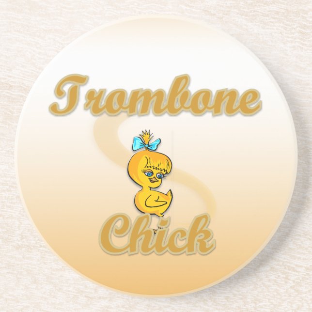 Trombone Chick Coaster (Front)