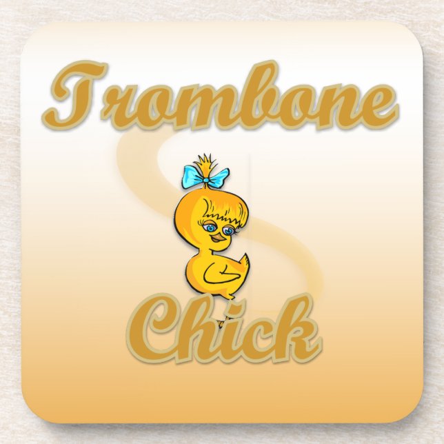 Trombone Chick Coaster (Front)