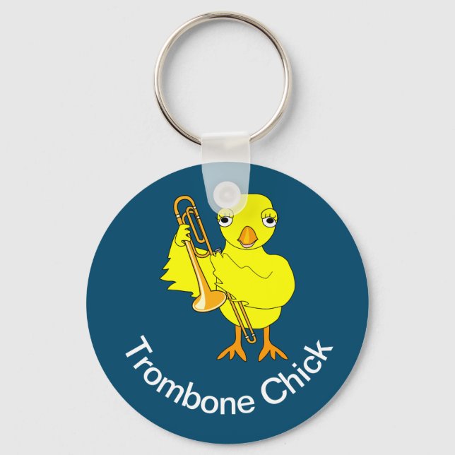 Trombone Chick Key Ring (Front)