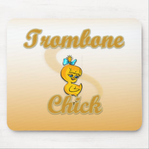 Trombone Chick Mouse Pad