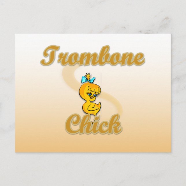 Trombone Chick Postcard (Front)
