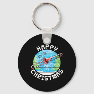 Trombone Christmas Trombonist Br Musician Music Te Key Ring