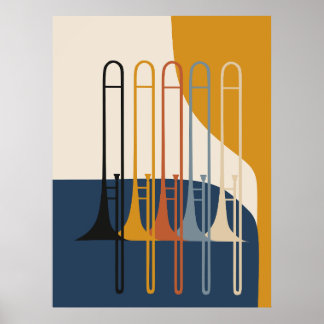 Trombone Collection | Mid-Century Modern Poster