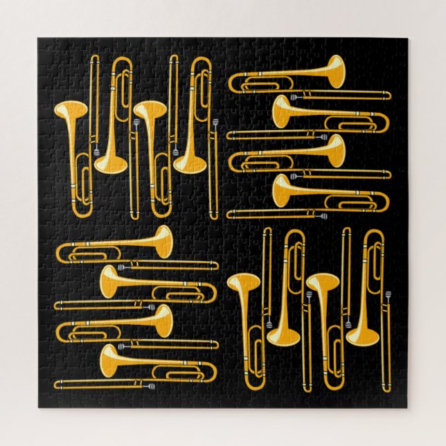 Trombone Crosshatch  Jigsaw Puzzle (Vertical)