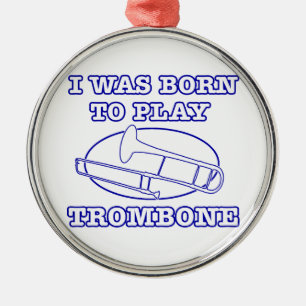 trombone Designs Metal Tree Decoration