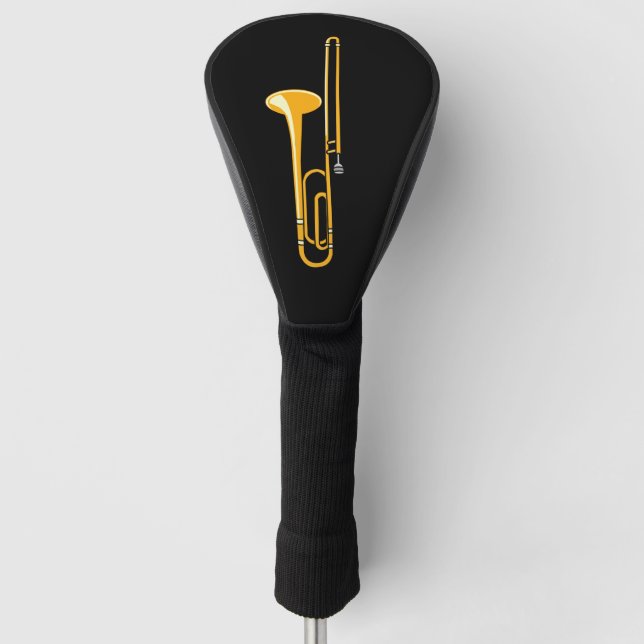 Trombone Drawing Golf Head Cover (Front)