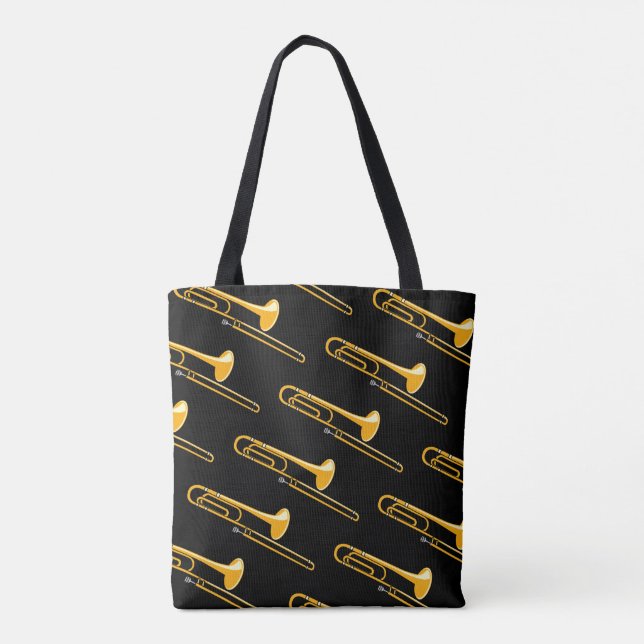 Trombone Drawing Tote Bag (Back)