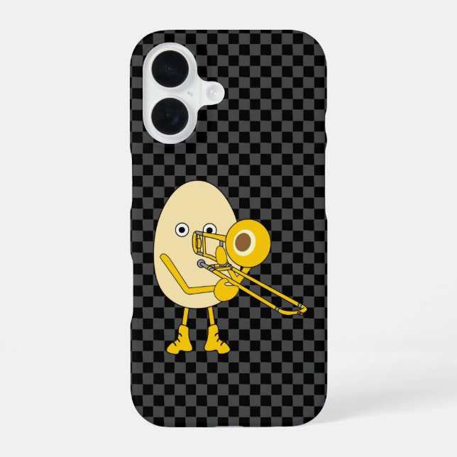 Trombone Egghead iPhone 16 Case (Back)