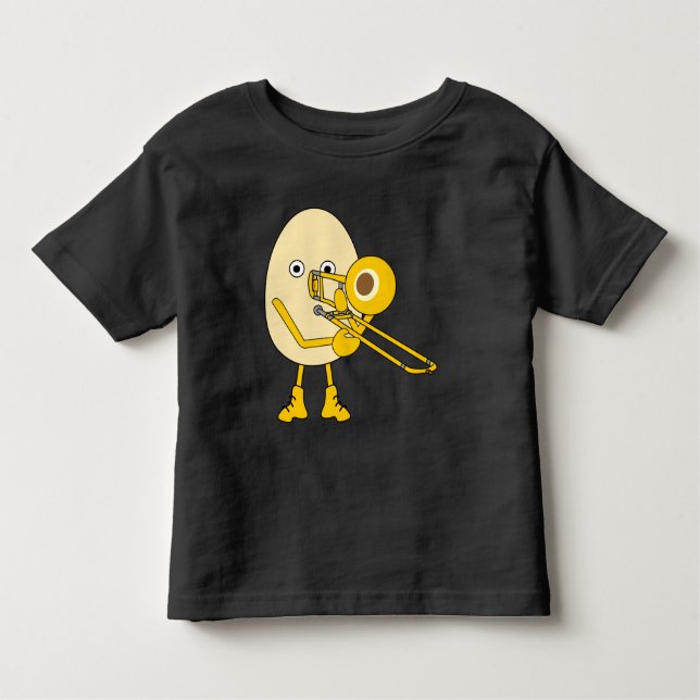 Trombone Egghead Toddler T-Shirt (Front)