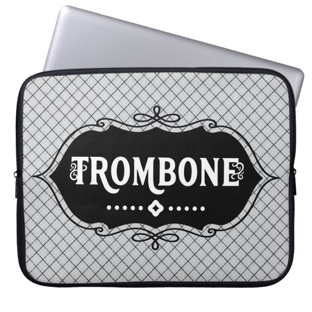 Trombone Emblem Laptop Sleeve (Front)