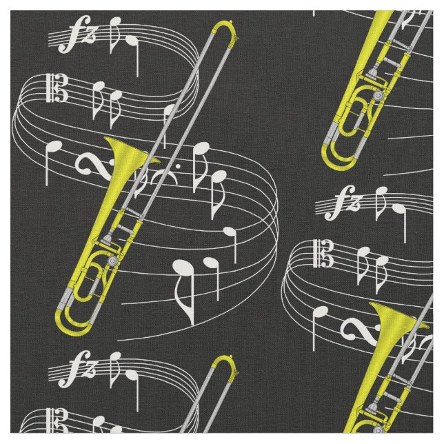 Trombone Fabric- Dark Fabric (Close Up)