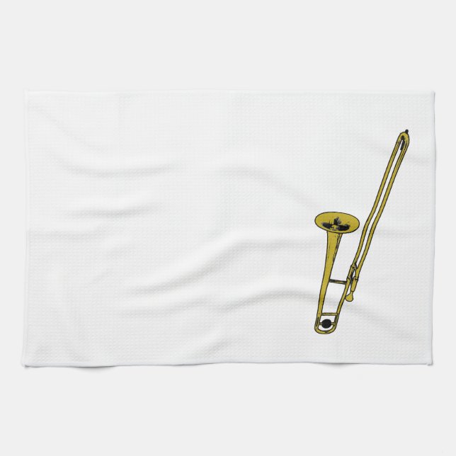 Trombone Gear Tea Towel (Horizontal)