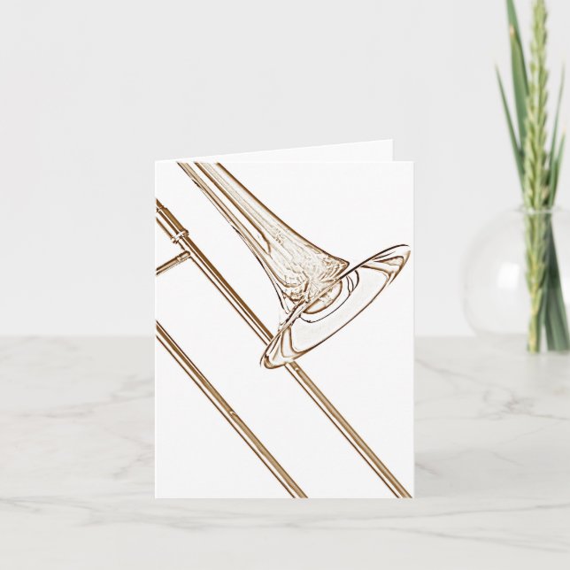 Trombone Greeting Card (Front)