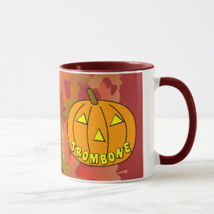 Trombone Halloween Pumpkin Mug