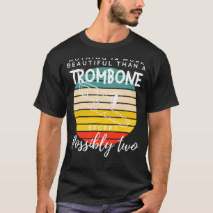 Trombone Harmony: Double Beauty in Musical Humour T-Shirt