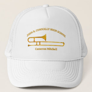 Trombone High School Band Gold Personalised Trucker Hat