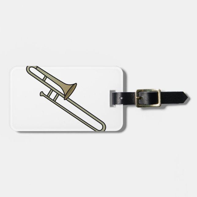 Trombone Luggage Tag (Front Horizontal)