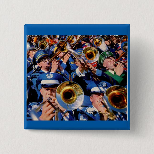 trombone mob AKA band geeks gone wild 15 Cm Square Badge (Front)