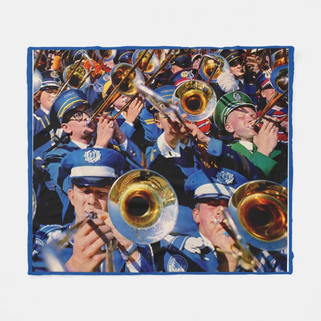 trombone mob AKA band geeks gone wild Fleece Blanket (Front (Horizontal))