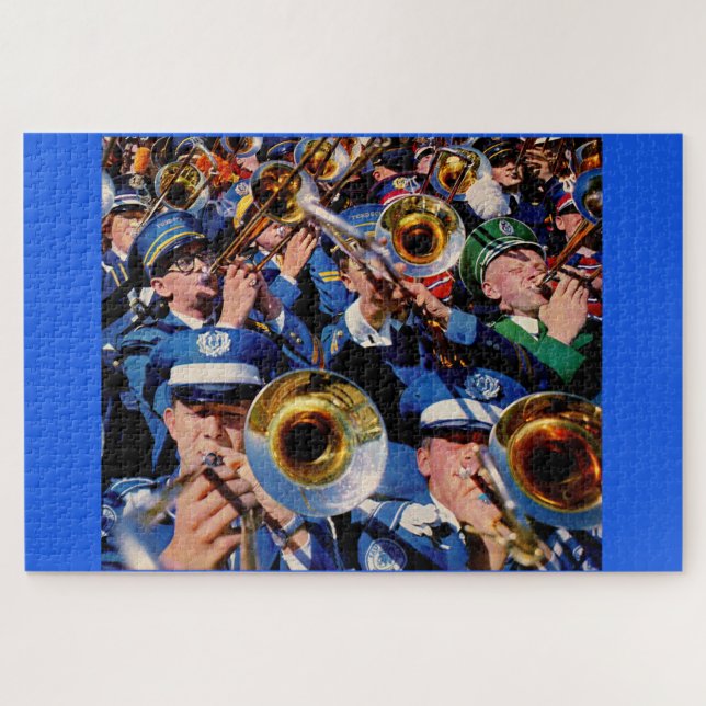 trombone mob AKA band geeks gone wild Jigsaw Puzzle (Horizontal)