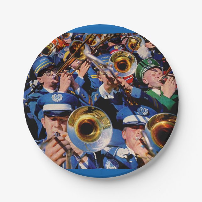 trombone mob AKA band geeks gone wild Paper Plate (Front)