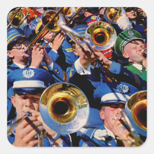 trombone mob AKA band geeks gone wild Square Sticker