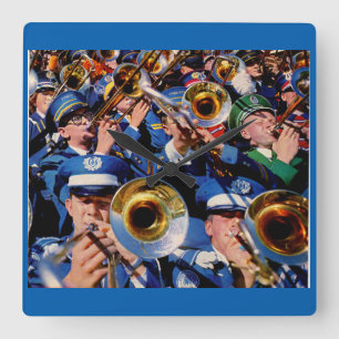 trombone mob AKA band geeks gone wild Square Wall Clock