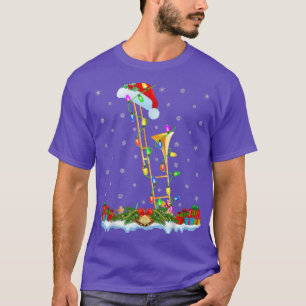 Trombone Music Lover Matching Santa Hat Trombone C T-Shirt