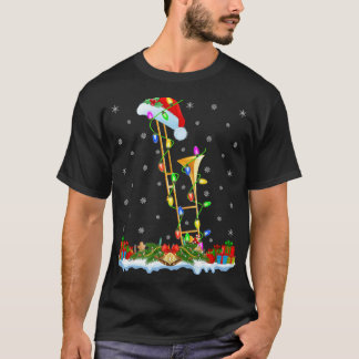 Trombone Music Lover Matching Santa Hat Trombone C T-Shirt