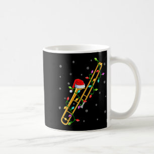 Trombone Music Lover Xmas Lights Santa Trombone Ch Coffee Mug