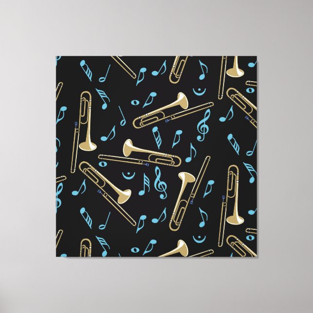 Trombone Music Notes  Canvas Print (Front)