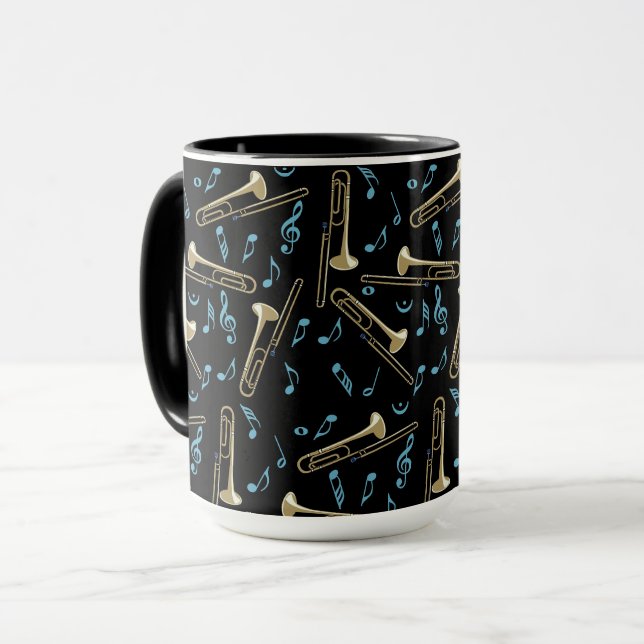 Trombone Music Notes  Mug (Front Left)