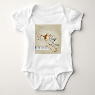 Trombone Music Room Baby Bodysuit