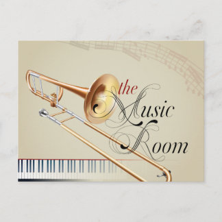Trombone Music Room Postcard