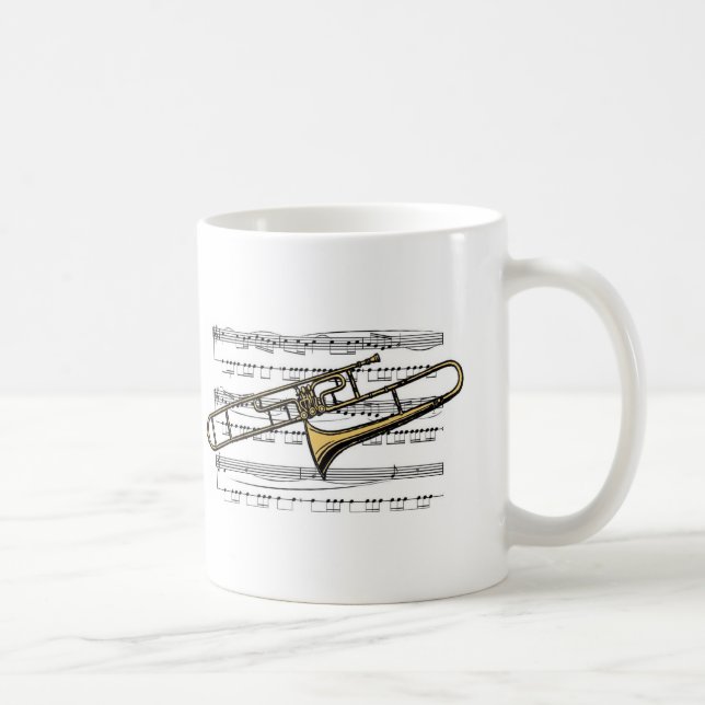 Trombone Musical 14 B Coffee Mug (Right)