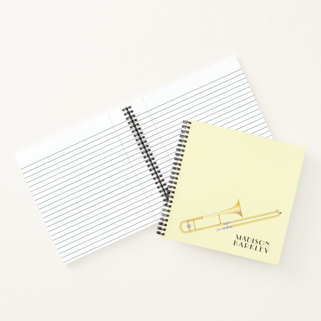 Trombone Musician Band Teacher Notebook (Inside)