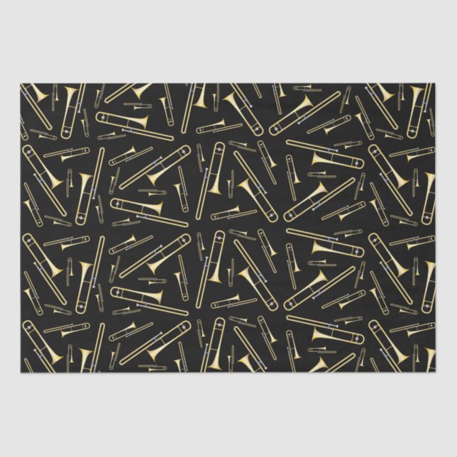 Trombone Musician Band Teacher Wrapping Paper (Front)