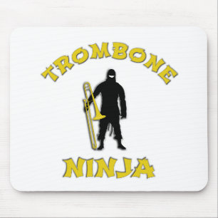 Trombone Ninja Mouse Pad