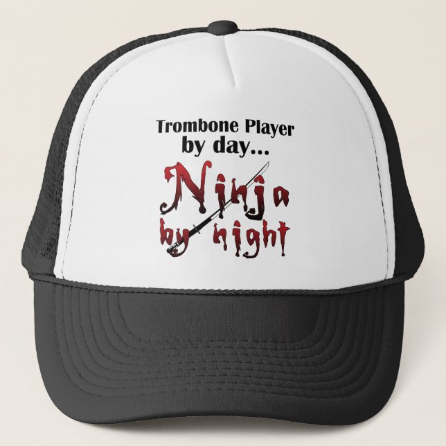 Trombone Ninja Trucker Hat (Front)