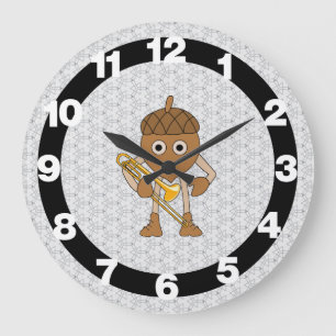 Trombone Nut Large Clock