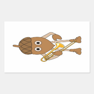 Trombone Nut Rectangular Sticker