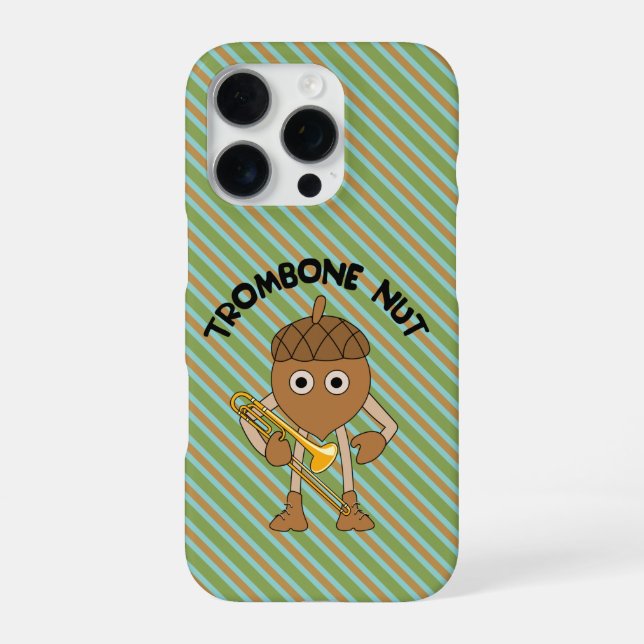 Trombone Nut Text iPhone Case (Back)