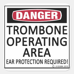 Trombone Operating Area Square Sticker