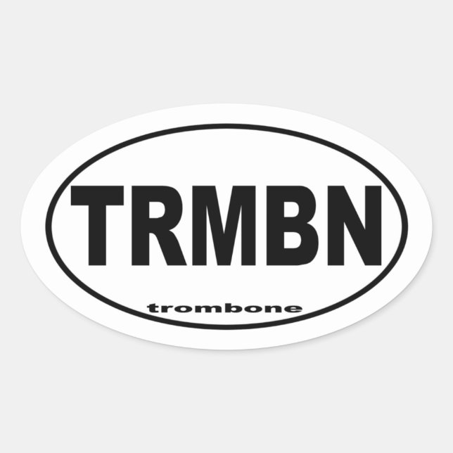Trombone Oval Sticker (Front)